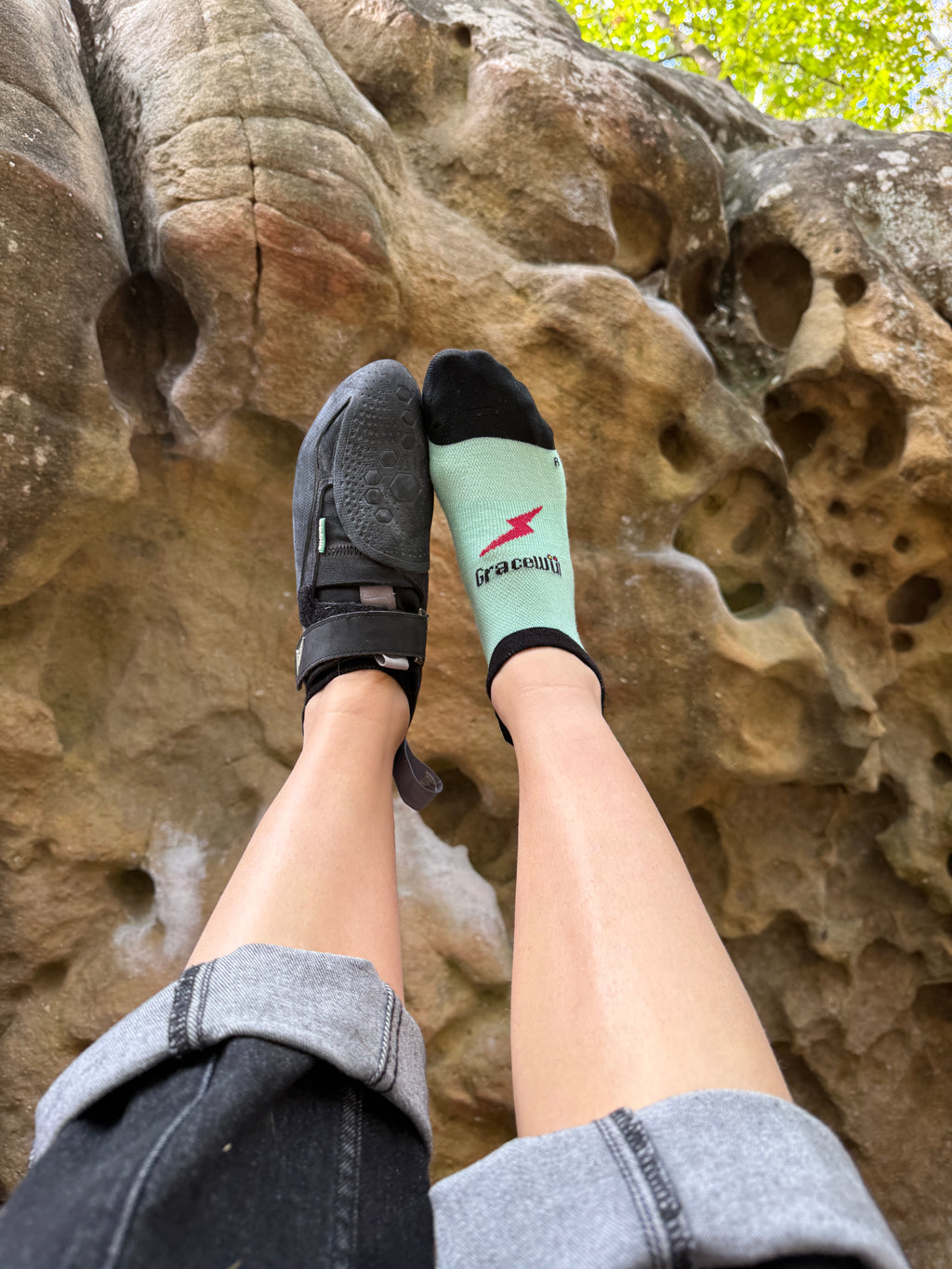 PRE-ORDER - Lightning No-Show  | Hi-Friction Climbing Sock